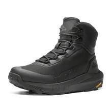 Men's 8 Inch Terrascope Tactical Hiking Boots, Lightweight Cushion Sole & Arch Support, Side Zipper Anti-Fatigue Combat Shoes For Work - Black - View 2