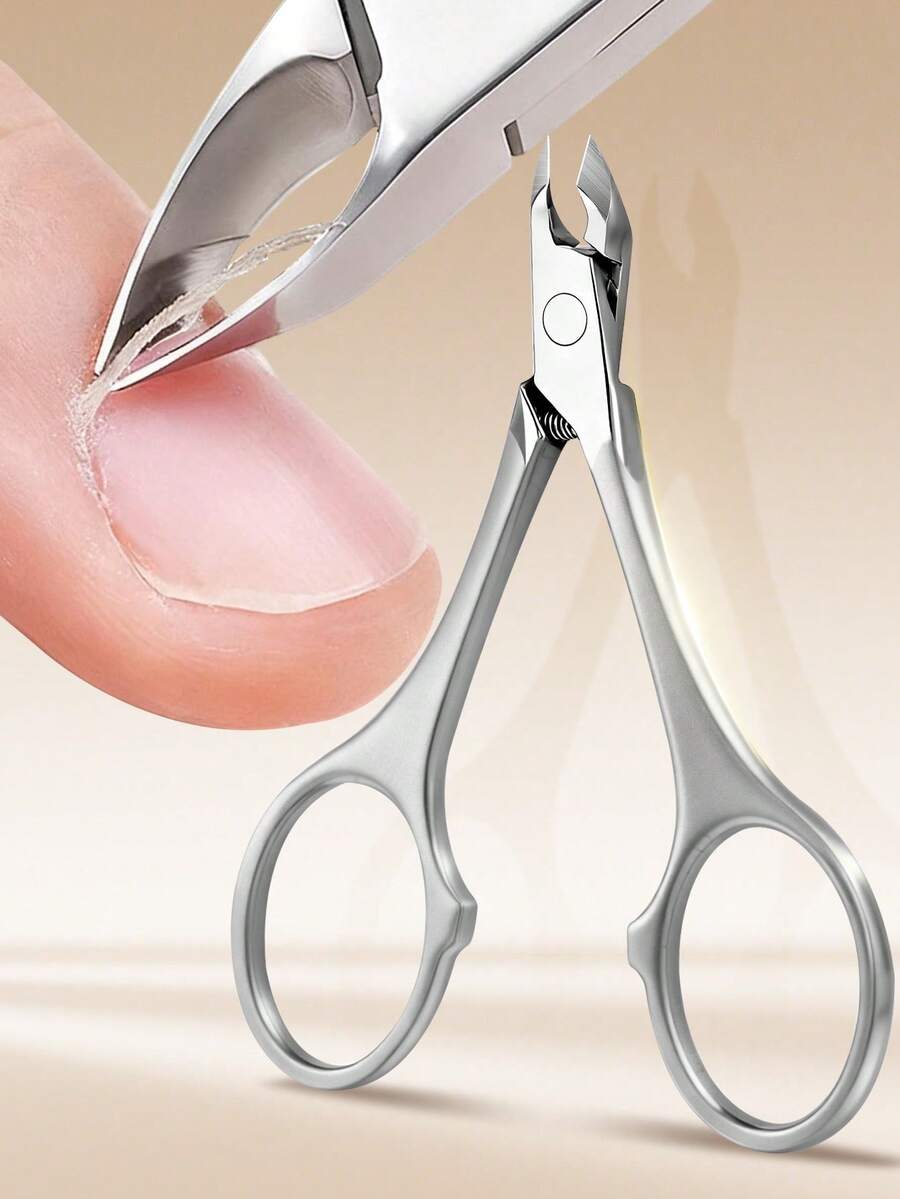 ANDVICTORY 1pc Round Handle Cuticle Trimmer, New Upgraded Cuticle Pliers, Professional Stainless Steel Cuticle Remover/Scissors/Nail Care Tool - Multicolor - View 1