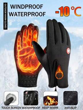 Unisex Autumn/Winter Warm Cycling Gloves - Windproof Touchscreen Gloves, Suitable For Outdoor Sports, Protects Your Fingers, Ideal Gift For Halloween/Christmas. Sports, Outdoors, Winter Sports, Ski Gloves