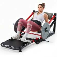 YODOLLA Hip Thrust Machine With Adjustable Footboard, 800LBS Plate-Loaded Glute Bridge Machine With Weight Holder, Heavy Duty Home Gym Butt Muscle Building And Shaping - 紅色 - 查看 2