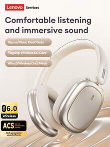Tai nghe không dây Bluetooth Lenovo LS102 có chức năng khử tiếng ồn ENC, Bluetooth 6.0, Âm thanh vòm, Chế độ kép, Độ trễ thấp, Tuổi thọ pin dài, Chụp tai mềm mại và thoải mái, Phù hợp với điện thoại thông minh và máy tính - Rượu sâm banh - Xem 13