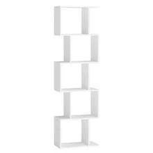 VASAGLE Scaffale a 5 Ripiani, Libreria, 24 x 40 x 159 cm, Divisorio per Stanza, Organizzatore a Cubi, Stile Moderno, per Soggiorno, Camera da Letto, Ufficio,Bianco Opaco - Bianco - Visualizzare 7