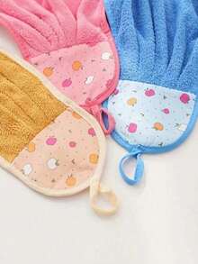 3pcs/6pcs/10pcs Wall-Mounted Hand Towels, Kitchen Hand Towels, Cute Hanging Hand Towels/Wipers, Absorbent, Household Bathroom, Thickened, Coral Fleece Hand Towels, Salon Hand Towels,School,Back To School,Travel,Travel Essentials,Home Essentials,Towel,Skin Care - 彩色 - 查看 7