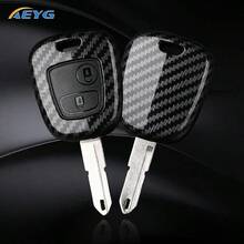 Ốp bảo vệ chìa khóa xe hơi bằng nhựa ABS vân sợi carbon, phù hợp với các dòng xe Peugeot 107, 206, 207, 307 và C1, C2, C3, C4. - Peugeot E - Xem 3