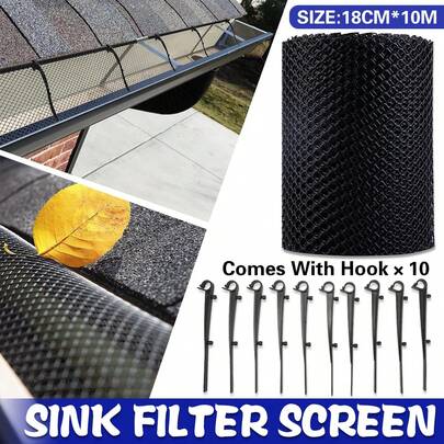 Aimall Water Trough Filter Protective Eave Net Suit Garden Outdoor Leaf Block Mesh Net