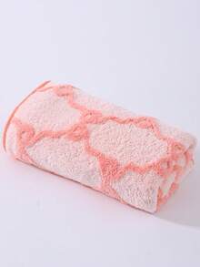 蝴蝶结菱形提花浴巾套装 - 2 件装或单条浴巾，奢华珊瑚绒材质，超柔软速干，酒店水疗品质，理想的情人节礼物 - 彩色 - 查看 7