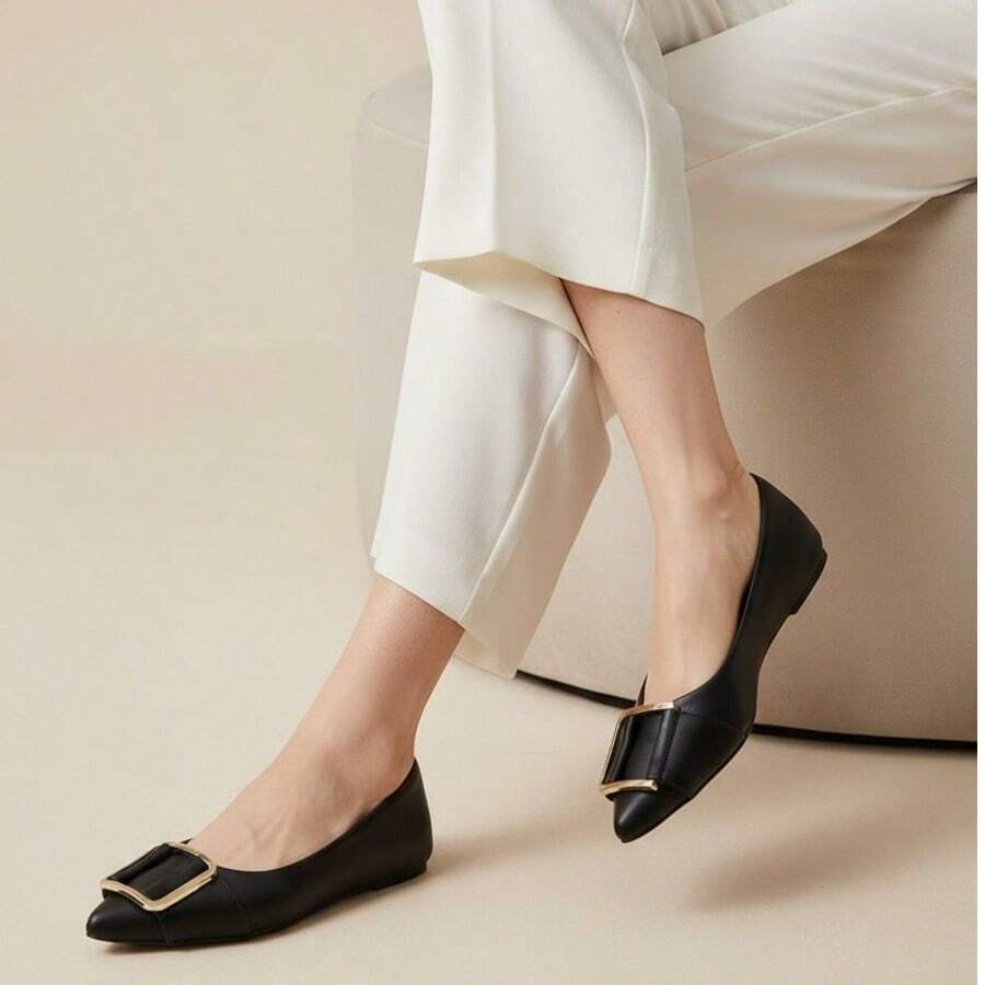 Women's Comfort Elongated Sneakers - màu đen - Xem 1