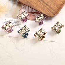 1pc Y2K Glittery Mini Hair Claw Clip, Euro-Instagrammable Shiny Accessory With Colorful Sequins For Daily, Party & Casual Looks, Secure Grip  Design, Ideal Gift For Women/Girlfriends/Besties On  US - 2 - Xem 2