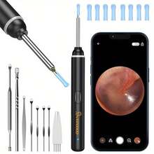 Earwax Removal Tool With Camera, Wireless Ear Wax Cleaner With 1920P HD Camera And Light For All  And Android Phones, Ear Cleaning Kit With 8 Pcs Ear Set - 白色 - 查看 5