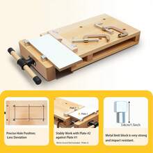 SHZICMY Wood Workbench Desktop Woodworking Vise Portable Smart Vice W/ Superior Clamping - 木頭 - 查看 4