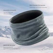 Fleece Neck Warmer - Windproof Winter Neck Gaiter Face Mask, Unisex - Multicolor - View 6