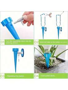 1/10/20/30 piezas Dispositivo de riego automático, Kit de riego automático, Sistema de riego por goteo para jardín, Sistema de control de riego por goteo, Dispositivo de riego automático ajustable para plantas y flores - Multicolor - Ver 8