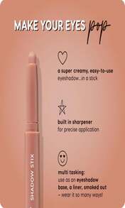 Bút kẻ mắt dạng kem ColourPop Shadow Stix - Màu sắc lâu trôi - Kem trang điểm đa năng với đầu gọt tích hợp, đầu nhọn chính xác giúp dễ dàng sử dụng - Socialite (0,05 oz), Du lịch, Vật dụng cần thiết khi đi du lịch, Ngày Valentine, Giá rẻ, Cọ trang điểm du lịch, Quà tặng cho phụ nữ, Chuyên gia trang điểm, Bộ trang điểm chuyên nghiệp hoàn chỉnh - MàuA - Xem 4
