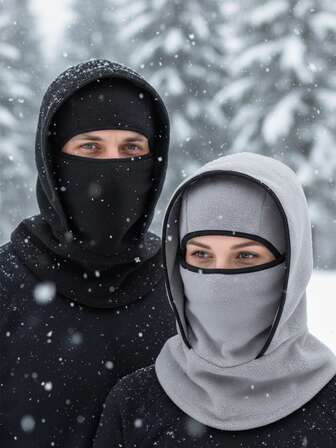 Fleece Balaclava Winter Hat – Warm Neck Warmer Hood And Face Mask Combo For Men & Women, Windproof Thermal Ski Mask For Cycling, Snowboarding, Hiking, And Outdoor Cold Weather Protection