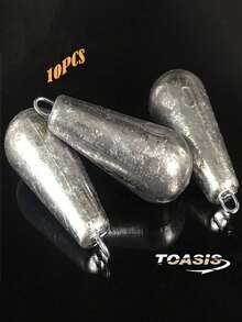 GOTURE 10pcs Weight Sinker Droplet Shaped Sinker For Bottom Fishing Weight Lead Sinker