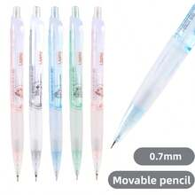 Random 10Pcs Erase Push-Button Automatic Pencil, High-Quality Creative Student Stationery Pen, Cute Erase Automatic Pencil, 0.7mm Student 2B Pencil, No To Sharpen The Core, Replaceable Core Push-Button Automatic Core, Smooth Writing, Built-In Eraser, Suitable For Adult And Student Creation, Family Drawing, Christmas Card Coloring,Office Signature Supplies, Giftery For Family, Friends, Colleagues, Boys, Girls, School Supplies