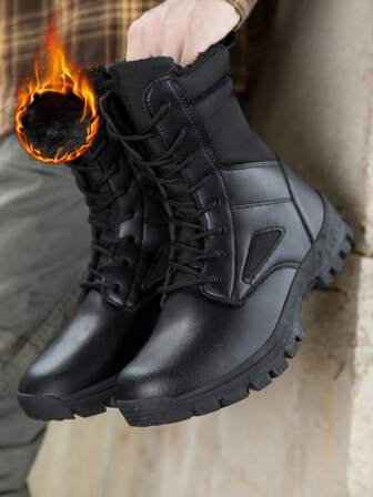 New Winter Warm Plush Men's Snow Boots Hiking Shoes Outdoor Sports Shoes Trekking Boots, Unisex Outdoor Boots Trekking Boots