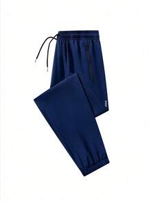 Men Fitness Boyfriend Style Men Drawstring Waist Flap Pocket Side Sports Pants