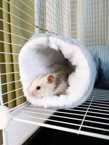 1个仓鼠加热隧道，趣味洞穴玩具，悬挂式仓鼠隧道及管道配件，适用于仓鼠、鹦鹉、豚鼠、兔子、刺猬、雪貂 - 彩色 - 查看 9