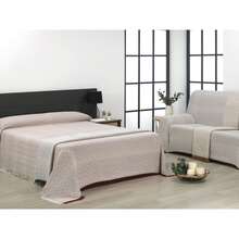 Ecommerc3 Multipurpose Sofa And Bed Throw - Decorative Sofa Cover, Reversible, Soft And Washable - Breathable Fabric Multipurpose Cover, Ideal For Living Room, Bedroom Or Home Decor - Beige - View 3
