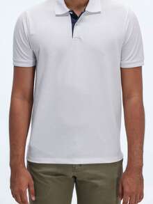 Ogochi Men's Slim Fit Polo Shirt In Jersey Fabric - 白色 - 查看 7