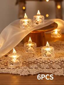 24 velas LED sin llama con efecto de llama parpadeante, incluyen baterías, velas de té para Navidad, árbol de Navidad, Pascua, boda, fiesta de boda (amarillo)