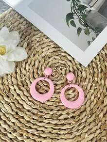 Vibrant Colorful Rainbow Design Earrings, Popular African Festival Holiday Fashion Earring Studs