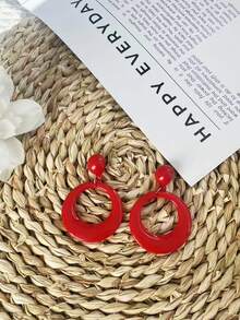 Vibrant Colorful Rainbow Design Earrings, Popular African Festival Holiday Fashion Earring Studs