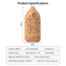 Ultra Quiet Aromatherapy Diffuser  7 Color LED Mood Light, Auto Shut Off, Lavender Design For Relaxation In Home & Office - 杏色 - 查看 3