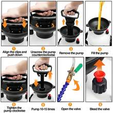 3L Manual Transmission Fluid Pump Gearbox Oil Filling Filler Tool ATF Adapter - White - View 5