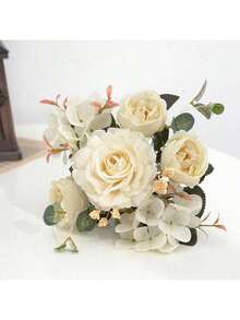 1/80PCS Artificial Flowers - Silk Rose, Fake Plants For Home Furnishings, Dining Room, Living Room, Outdoor Garden Decoration, Autumn, Spring, Vase, Flower Wall, Garland, Bridal Bouquet, Wedding Decoration, DIY Wreath Materials, Birthday Party Decoration Materials, Home Decoration Accessories, Mother's Day, Father's Day,Valentine's Day, New Year Gifts