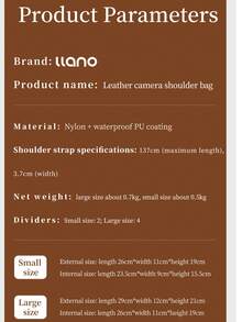 Llano Camera Shoulder Sling Bag For Travel & Photography Crossbody Bag With Magnetic Closure, 15° Ergonomic Strap, Multi-Compartment For Camera, Lens, Storage Shoulder Bag Unisex Inner Bag