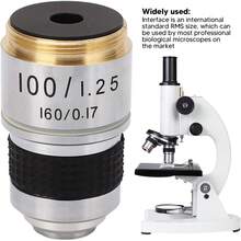 Garosa Objetivo Acromático para Microscopio Biológico Profesional, 100X, con Cilindro de Almacenamiento - 1 - Ver 4
