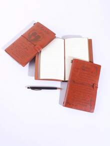 Leather Diary For Granddaughter - I Will Always Be With You, Elastic Strap Closure, Refillable Pages, Can Store ID Card, 19.5 Cm X 12 Cm, The Best Gift For Christmas, Graduation, And Birthdays, Portable Notebook