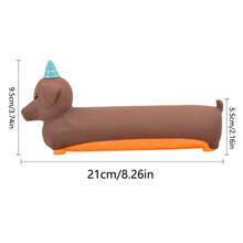 1pc Funny Sound Dog Toy, Durable Chew Toy For Pets, Latex Squeaky Toy For Sausage Dogs, Boredom Relief Toy For Small & Medium Dogs, No Battery Required - Multicolor - View 8