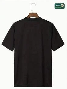 Men's Vintage Helistar 1996 Graphic T-Shirt - Retro Flaming Profile Star Print, Soft Cotton Summer Casual Tee For Everyday Wear, Fade-Resit Ink, All-Day Comfort, Perfect Gift For Men. - 黑色 - 查看 2