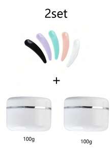 1/2set 30g Empty Cosmetic Jar, Refillable Travel Toiletries Container, Mask DIY Bottle With Lid, Leak Proof Travelling Accessories,With Makeup Spoon,Face Cream, Eye Cream, Lotion, Cosmetic Packaging Bottle,Ointment Bottles, Facial Mask Bottles, Empty Portable Cream Jar Cosmetic Container Travel Bottles(Spoon Color Random) - Multicolor - View 26