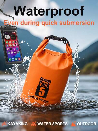 Las últimas bolsas impermeables para mujer para exteriores están disponibles en capacidades de 2L/5L/10L/15L. Fabricadas en PVC duradero y resistente a los arañazos, esta versátil bolsa cruzada para mujer para exteriores es una mochila impermeable de gran capacidad adecuada para buceo, rafting, natación, actividades en la playa, barranquismo, senderismo y otras actividades al aire libre, que satisface diversas necesidades de almacenamiento al aire libre.