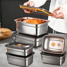 MiLaiWP 4/8pcs Stackable Stainless Steel Food Storage Containers Set With Airtight Lids - Multipurpose Kitchen Organizer Boxes, Dishwasher Friendly, No Electricity Required - Multicolor - View 12