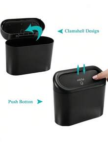 Car Trash Can Bin With Lid Leak-Proof Hanging For Storing Paper Towels, Fruit Peels And Other Trash Multifunctional Trash Can Car Storage Box Easy To Clean And Disassemble For Front Back Seat Office Men Women Car Storage Car Interior Accessory - Multicolor - View 5