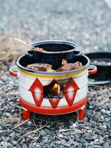 3pcs Enamel Speckled Small Capacity Soup Pot Set, Suitable For Induction Cooktop & Open Flame, Natural Marble Texture Enamel Pot With Elegant Silver Rim Design, Glass Lid Enamel Cookware Set, Great Gift For Relatives And Friends - Multicolor - View 10