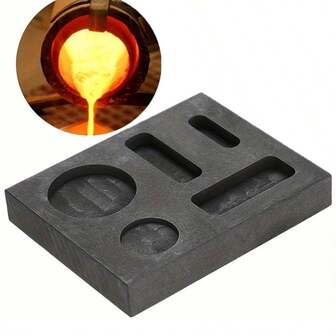 Molde de fundición 5 en 1, diseño de 5 orificios, para fundir oro, plata, cobre y otros metales para joyería DIY, equipo de artesanía de joyería