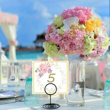 Set Of 2, 4, Or 6 Table Number Holders, Seat Card Holders, Metal Wire Photo Clips, Small Table Card Holders, Photo Clips For Centerpiece Decoration, Suitable For Weddings, Banquets, Parties, And Birthdays - Black - View 4