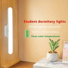 1pc USB Rechargeable Makeup Mirror Light, Eye-Caring Desk Lamp, Reading Light, Adjustable Color & Brightness, Adjustable Angle, Wireless Makeup Light, Suitable For Bathroom Mirror, Outdoor, Christmas, Halloween Party Decor, Camping