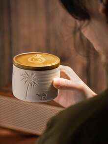 1pc 优质陶瓷杯,田园风格咖啡杯,风格厚陶瓷浓缩咖啡杯,创意陶瓷礼品,沙漠骆驼水杯,节日咖啡杯/茶杯,时尚办公室/家用早餐杯 Back To School Back To School - 彩色 - 查看 20