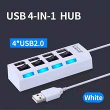 USB HUB 2.0 4/7 Port Multiple Expander USB 2.0 Hub With Switch Multi USB Splitter Hub Use Power Adapter Computer Accessories - View 3