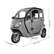 3-Wheel Enclosed Mobility Scooter For Seniors Adults, 650lbs Capacity, 3-Seater 1500W Electric Recreational Mobility Scooter 37 Miles Long Range, Remote Unlock, All-Terrain For Shopping Touring - Three-wheeled 1500W - View 11