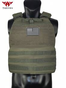 YAKEDA MOLLE扩展系统，带拉杆，耐磨抗撕裂，狩猎背心，大面积魔术贴，适合户外生存及其他用途。