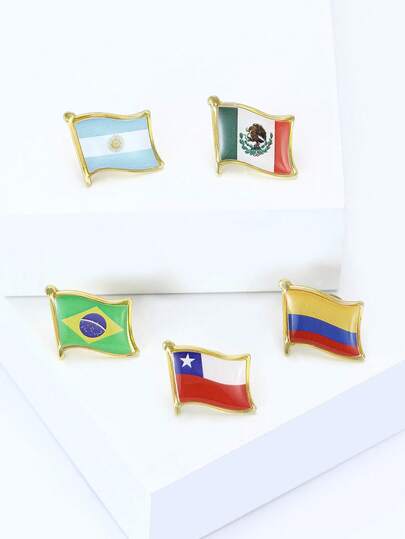 Broches con diseño de banderas nacionales - Prendedores creativos y exquisitos para mujeres y unisex, accesorios de ropa para banquetes, regalos de insignias para fiestas con amigos