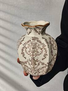 Cabin Kangaroo 1个全新蓝白瓷花瓶，中式风格装饰，客厅花瓶，玄关装饰，复古牡丹插花 - 彩色 - 查看 14